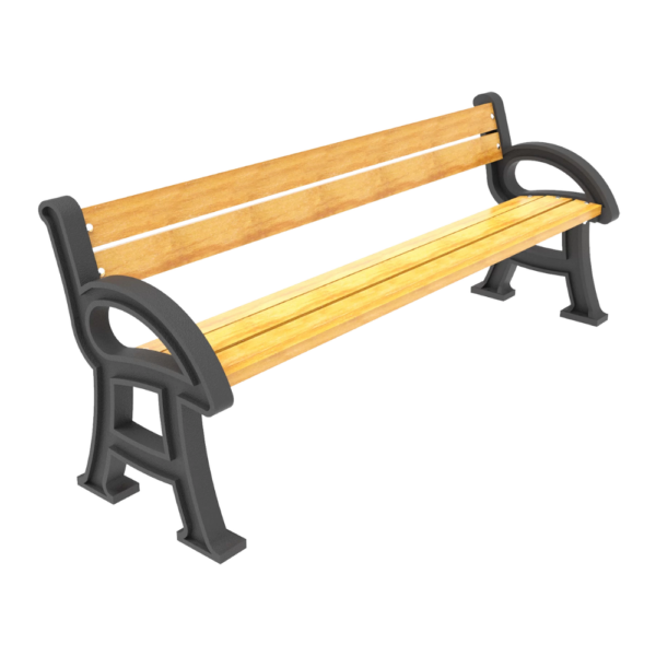 wooden park benches