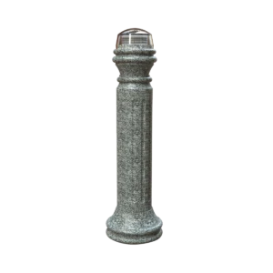 bolardo led solar en color gris - led bollard light