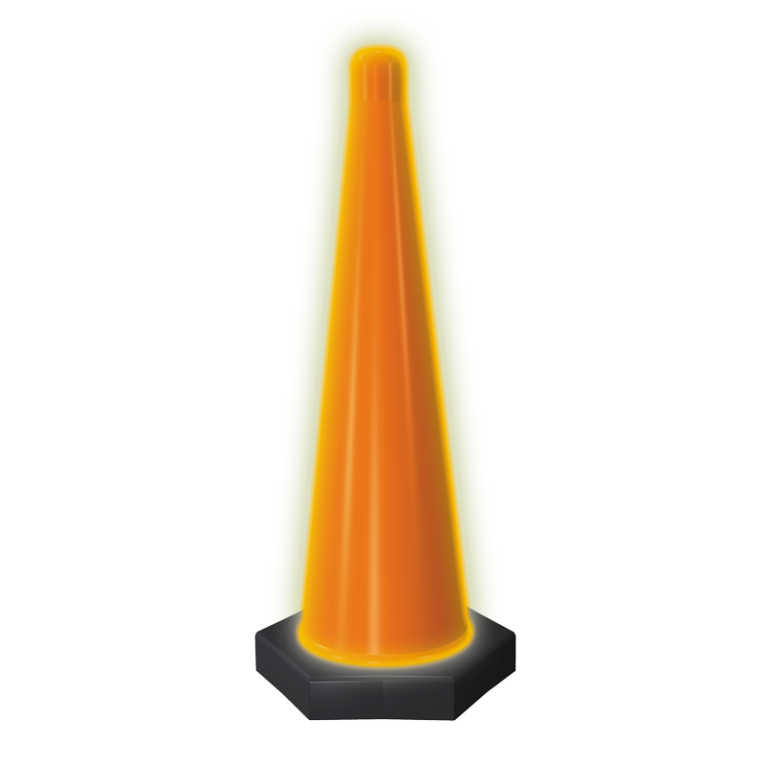 cono de obra luminoso