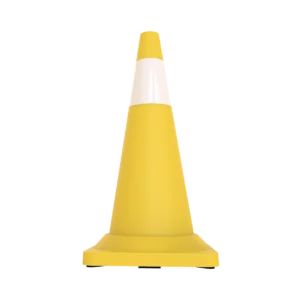 yellow traffic cone