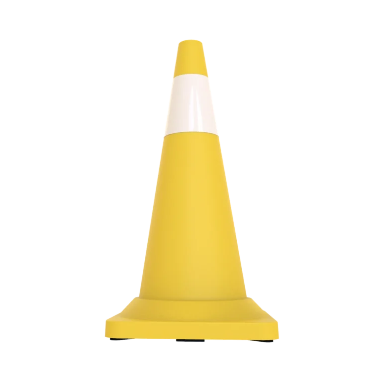 yellow traffic cone