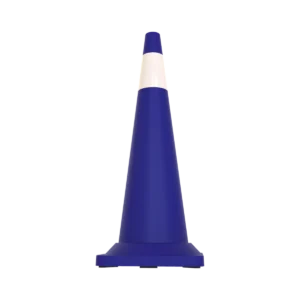 blue traffic cones