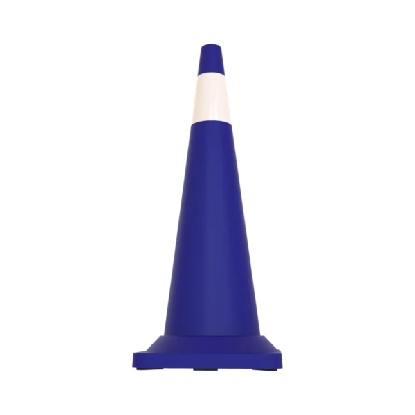 blue traffic cones