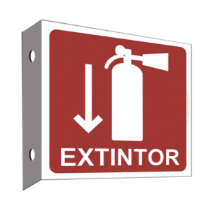 Extintor tipo bandera