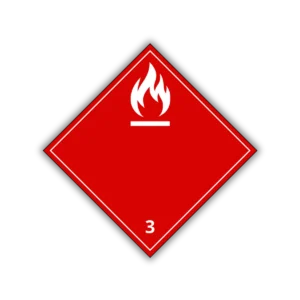 senal de material inflamable