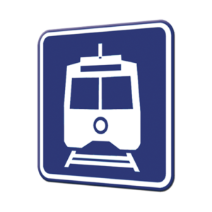 senal paradero de tranvia sis 20