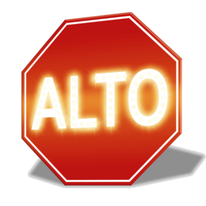 senal de alto con luz productos solares