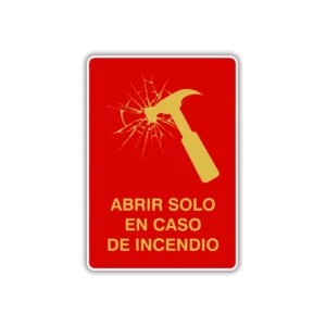 abrir en caso de incendio