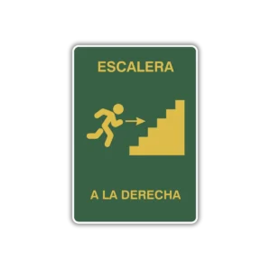 derecha a escalera