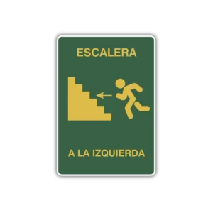 izquierda a escalera