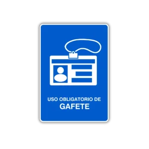 uso obligatorio de gafete