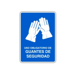 obligatorio de guantes de seguridad