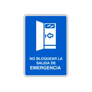 no bloquear la salida de emergencia