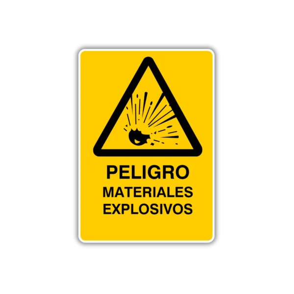 peligro materiales explosivos