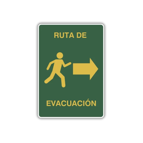 ruta de evacuacion derecha