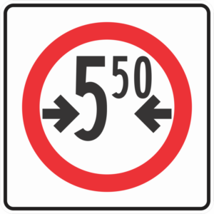 senal sr 16 anchura libre restringida