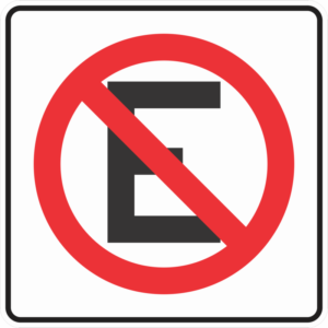 prohibido estacionar senal sr 22