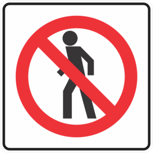 senal sr 31 prohibida circulacion peatonal