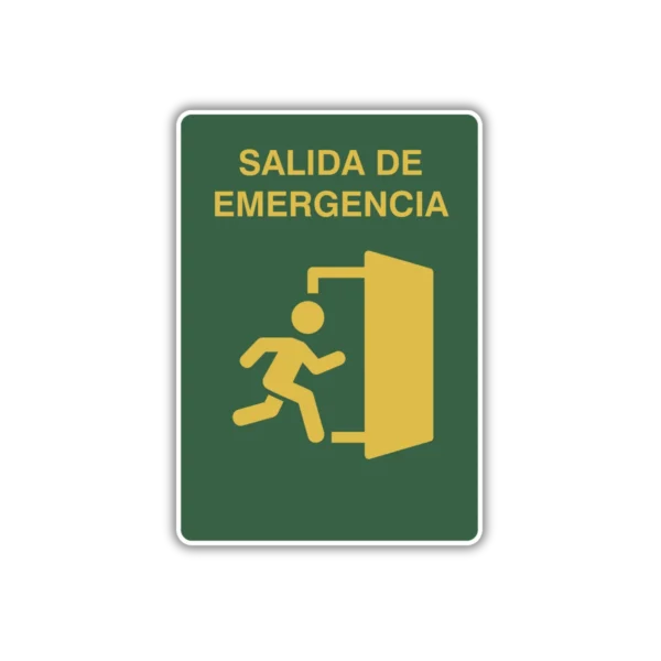 salida de emergencia hacia la derecha