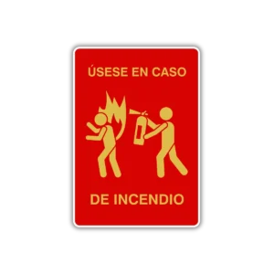usese en caso de incendio