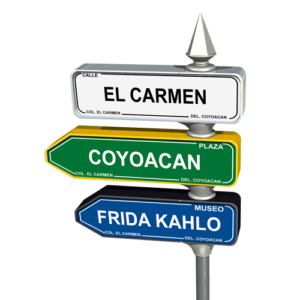 nomenclatura urban - steel street signs