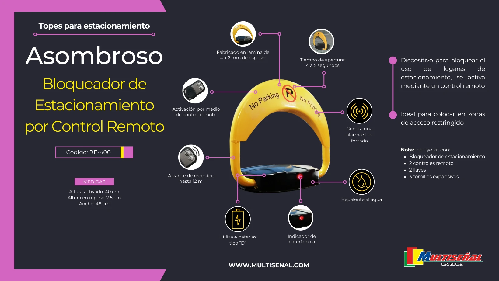 bloqueador de estacionamiento