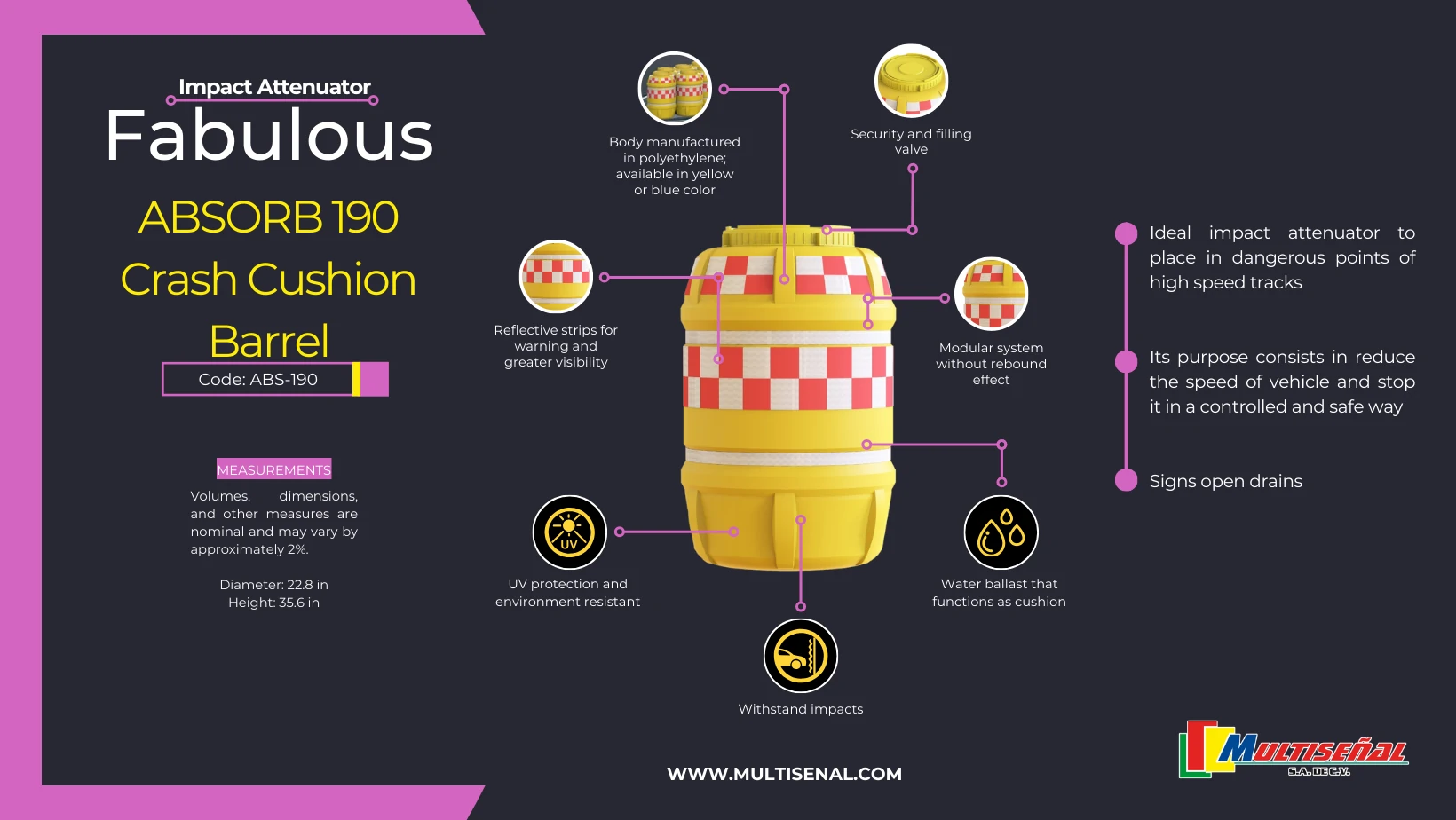 temporary impact attenuator