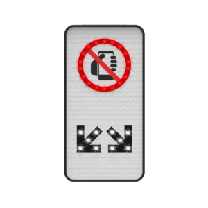 Solar Split Lanes Sign