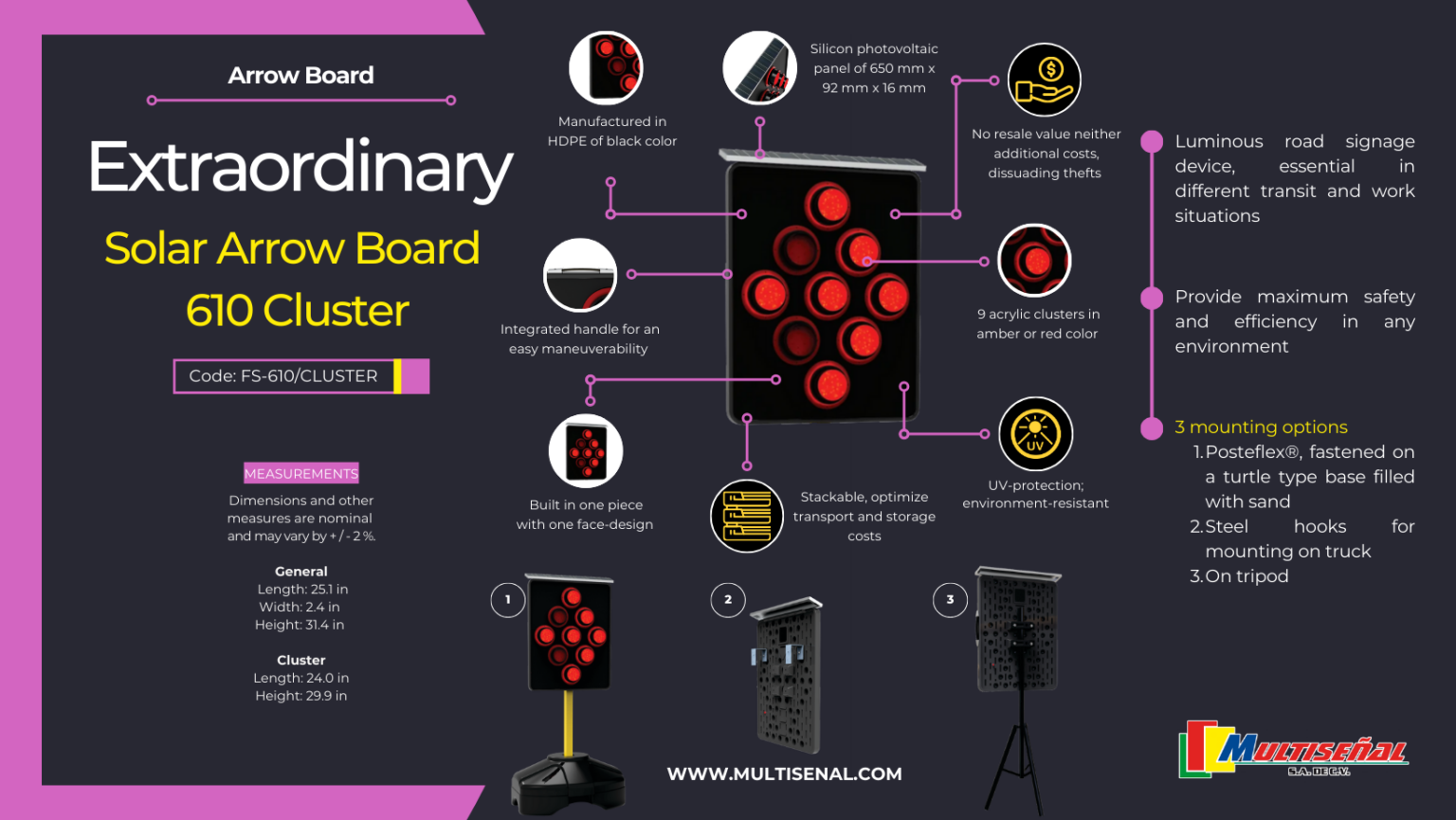 Flashing Arrow Sign - Multisenal