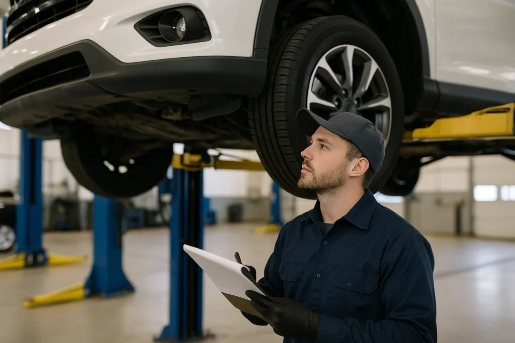 Primer mantenimiento de un auto nuevo en taller especializado.