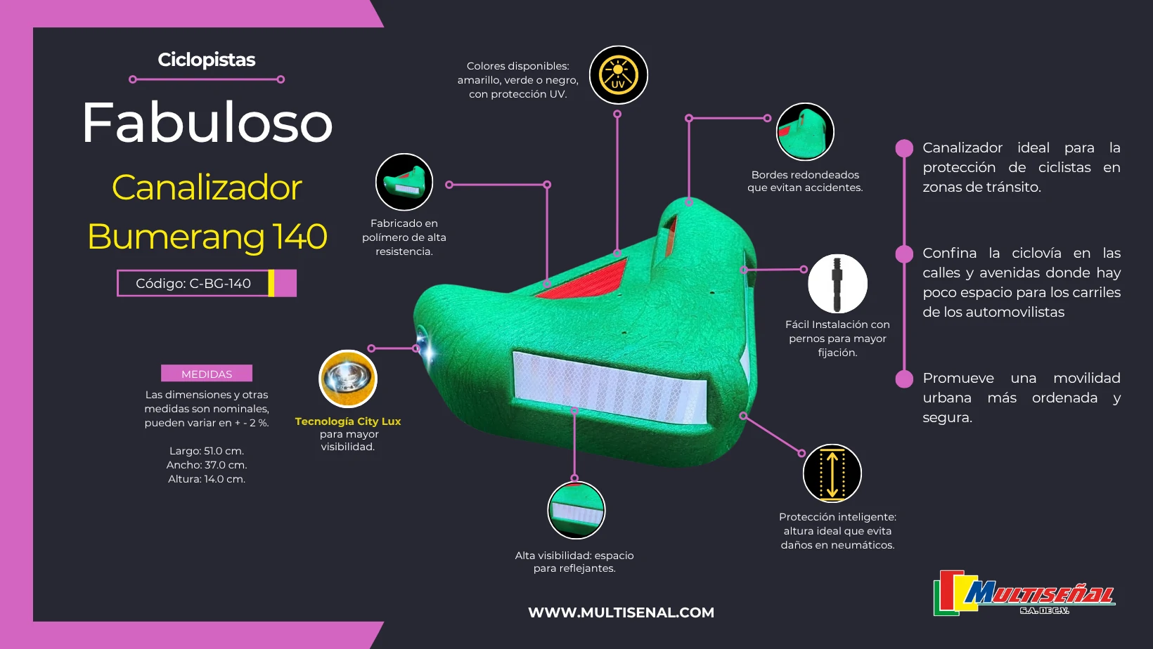 Canalizador Bumerang 140