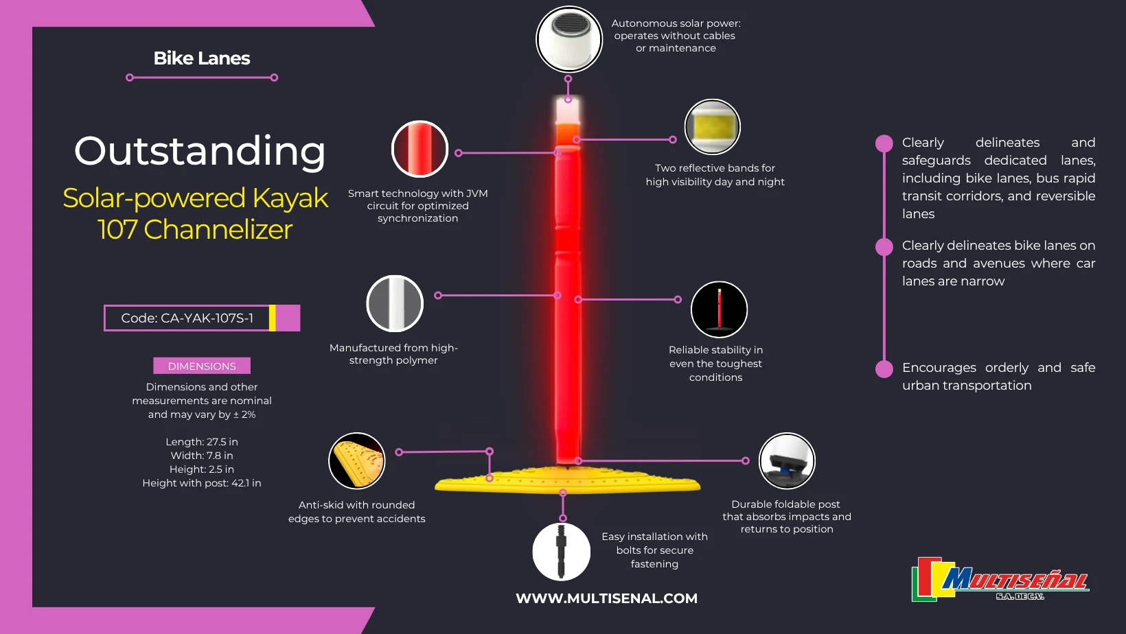Solar-powered Kayak 107 Channelizer