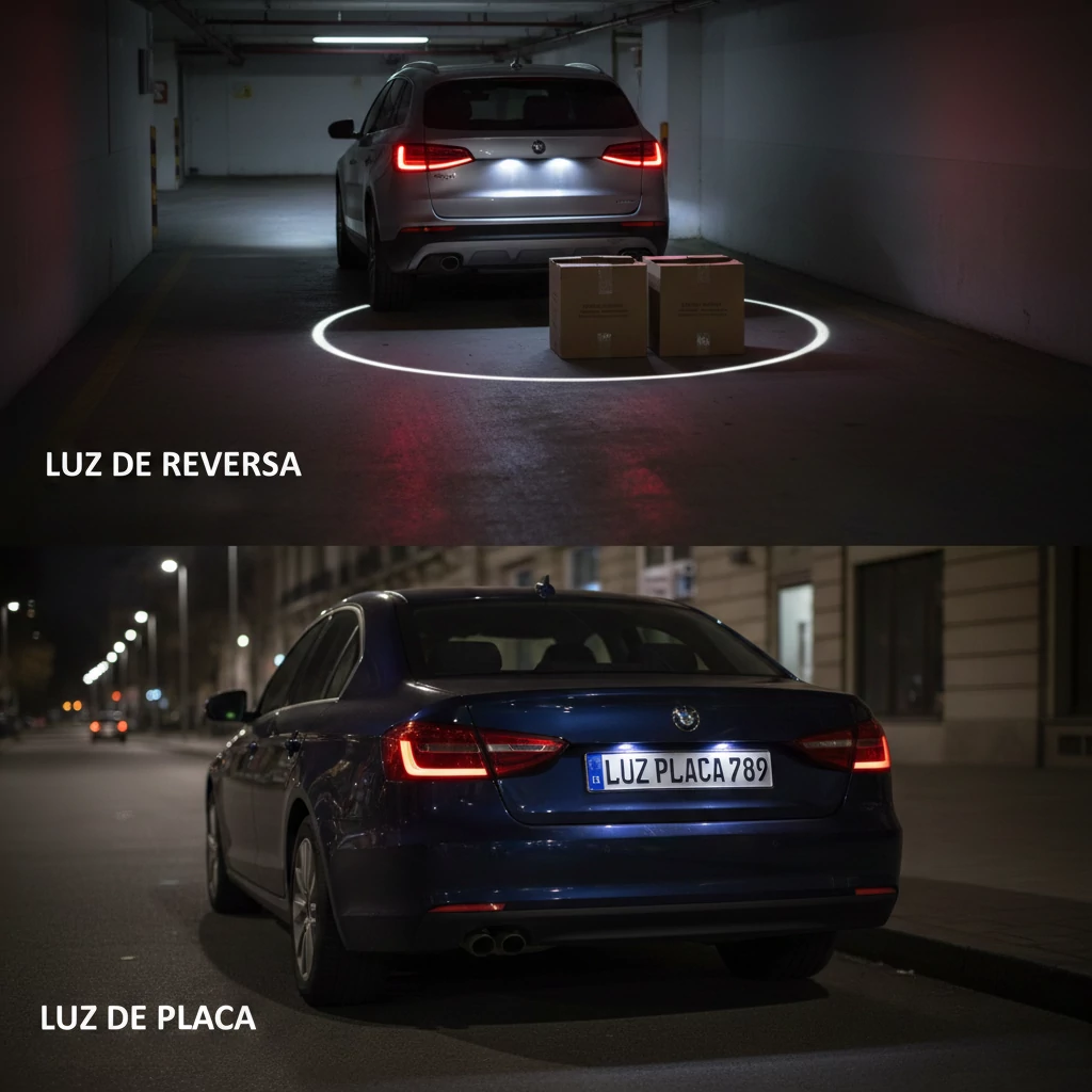 Luces encendidas en la parte trasera para mejorar la visibilidad 